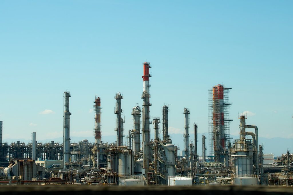 Complex oil and gas processing facility with multiple pipes and vessels requiring a flow assurance strategy